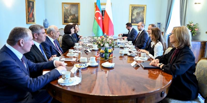 Спикер Милли Меджлиса встретилась с Президентом Польши