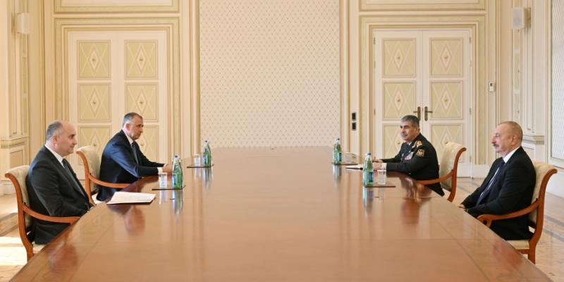 President Ilham Aliyev received Defense Minister of Georgia 