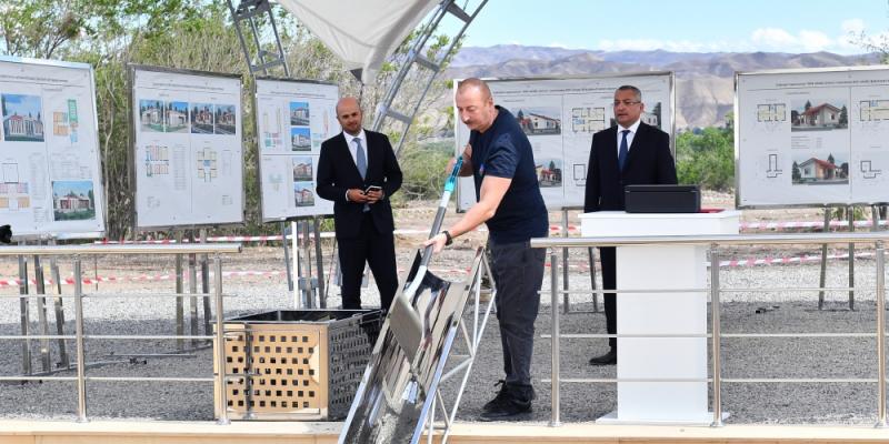 В Джебраиле заложен фундамент села Шукюрбейли