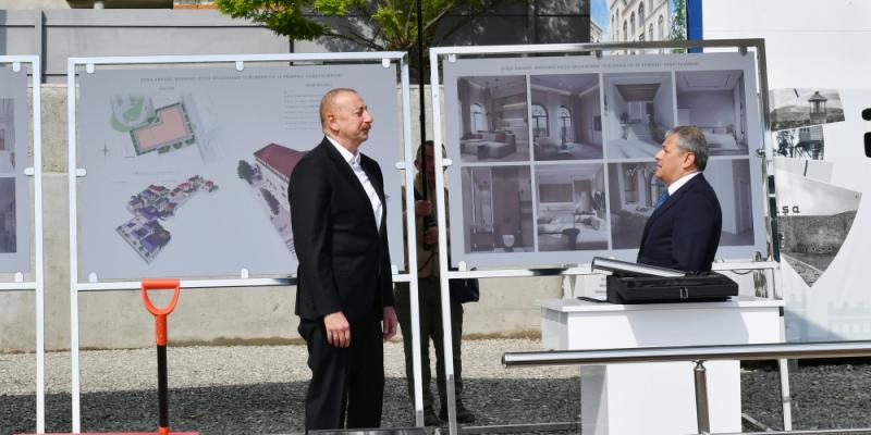 В Шуше заложен фундамент нежилого здания, которое будет построено на улице Карабах 