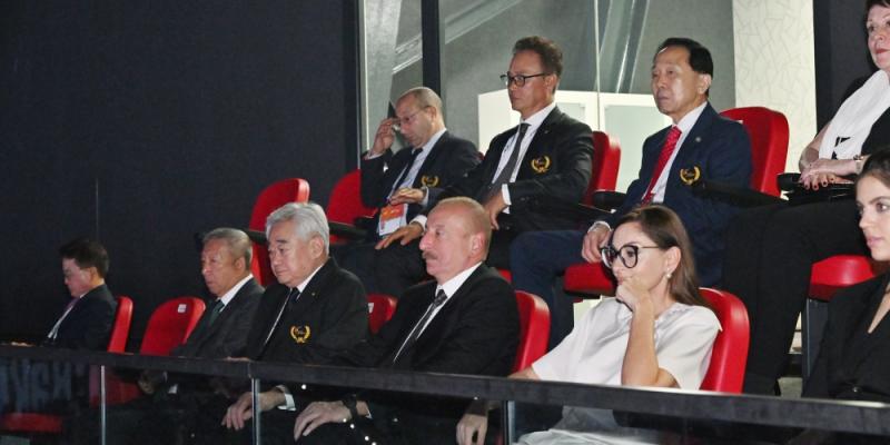 В Баку состоялась церемония открытия 26-го Чемпионата мира по таэквондо  Церемонию открытия наблюдали Президент Ильхам Алиев и первая леди Мехрибан Алиева