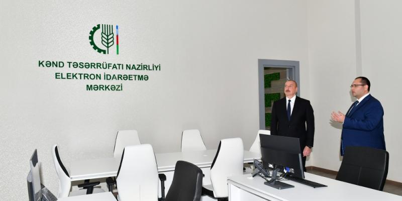 Президент Ильхам Алиев принял участие в открытии нового административного здания Министерства сельского хозяйства в Баку