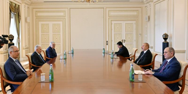 Президент Ильхам Алиев принял первого заместителя председателя Партии справедливости и развития Турции Бинали Йылдырыма