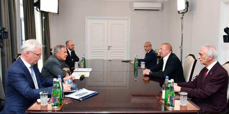 Состоялась встреча Президента Азербайджана Ильхама Алиева с Раисом Республики Татарстан Рустамом Миннихановым