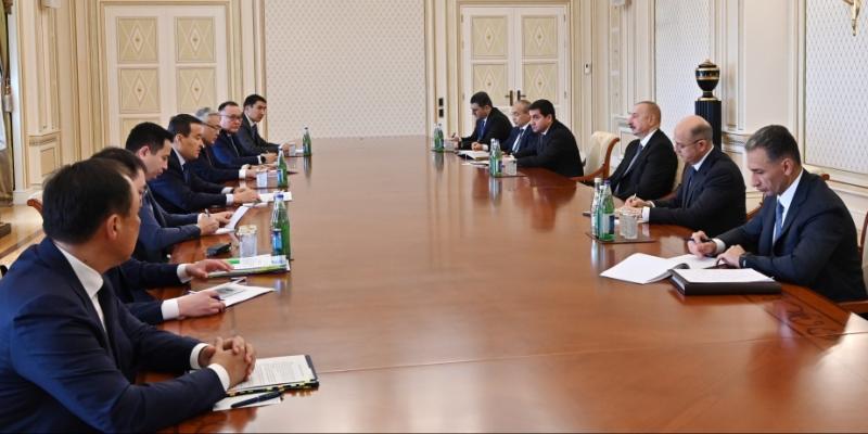 Azərbaycan Prezidenti İlham Əliyev Qazaxıstanın Baş nazirini qəbul edib