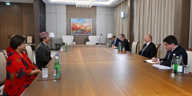 Президент Ильхам Алиев принял министра иностранных дел Непала