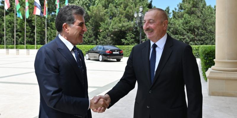 Azərbaycan Prezidenti İlham Əliyevin İraq Kürdüstan Regionunun başçısı Neçirvan Bərzani ilə görüşü olub