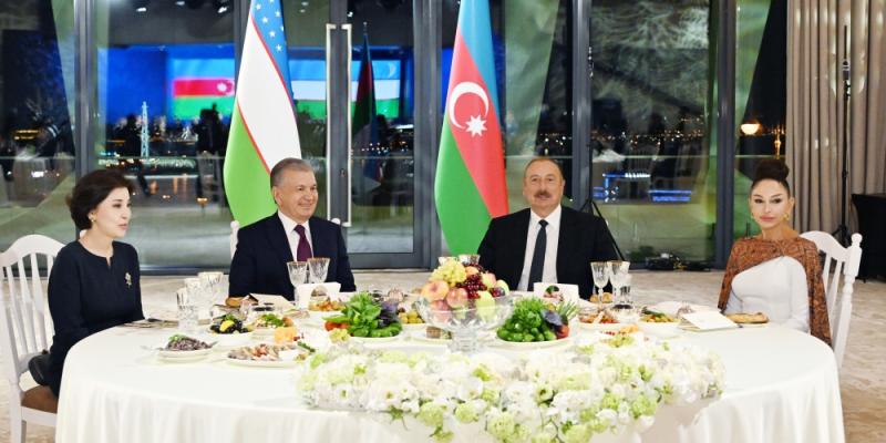 State reception was hosted in honor of President of Uzbekistan Shavkat Mirziyoyev