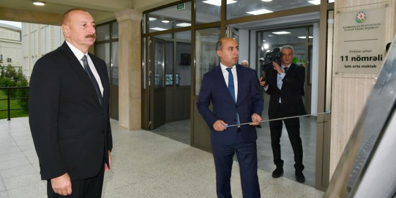 President Ilham Aliyev attended inauguration of Khirdalan city secondary school No 11