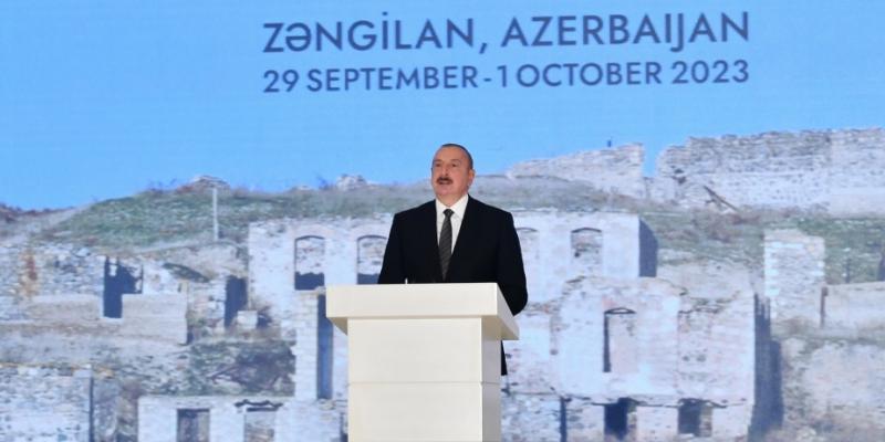 Azerbaijani President: We've been subjected to ethnic cleansing, occupation, and destruction of territories