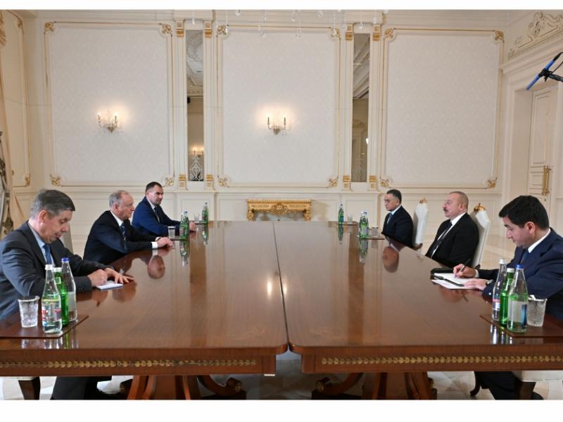 Президент Азербайджана Ильхам Алиев принял секретаря Совета безопасности Российской Федерации