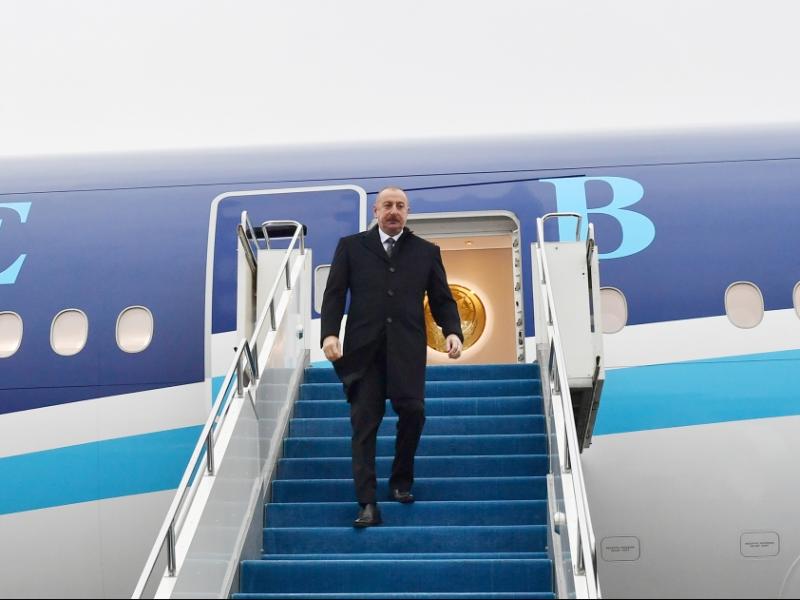 President Ilham Aliyev embarked on visit to Kazakhstan