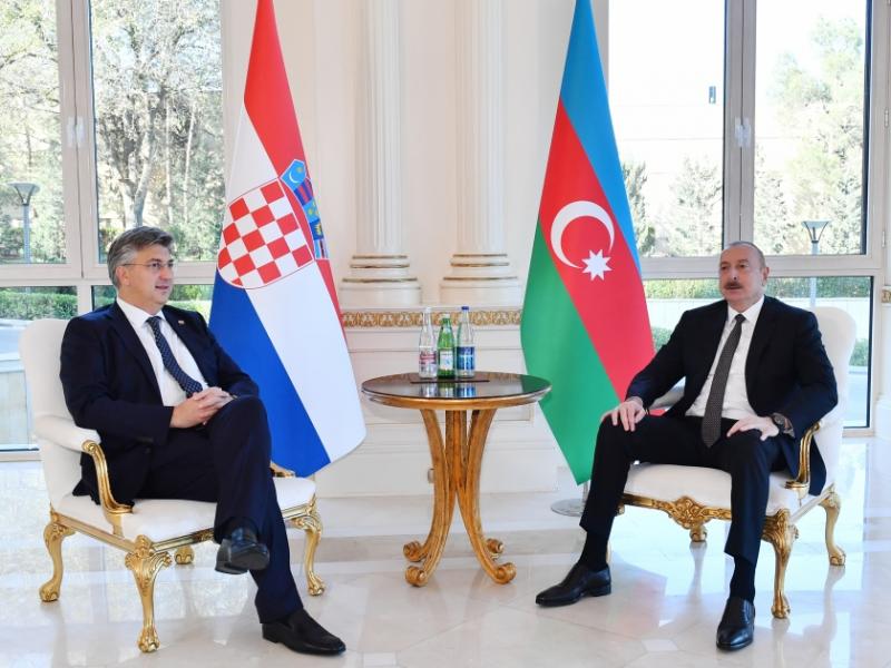 President of Azerbaijan Ilham Aliyev held one-on-one meeting with Prime Minister of Croatia Andrej Plenković