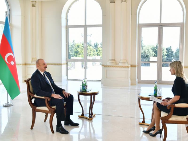 Президент Азербайджана Ильхам Алиев дал интервью телеканалу «Евроньюс»
