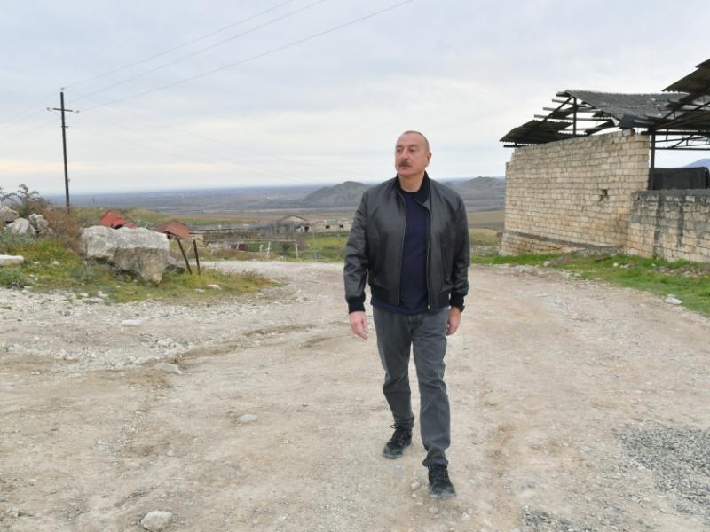 Президент Ильхам Алиев посетил село Ханабад Ходжалинского район