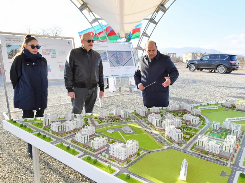 Foundation stone was laid for 4th residential complex in Aghdam city 