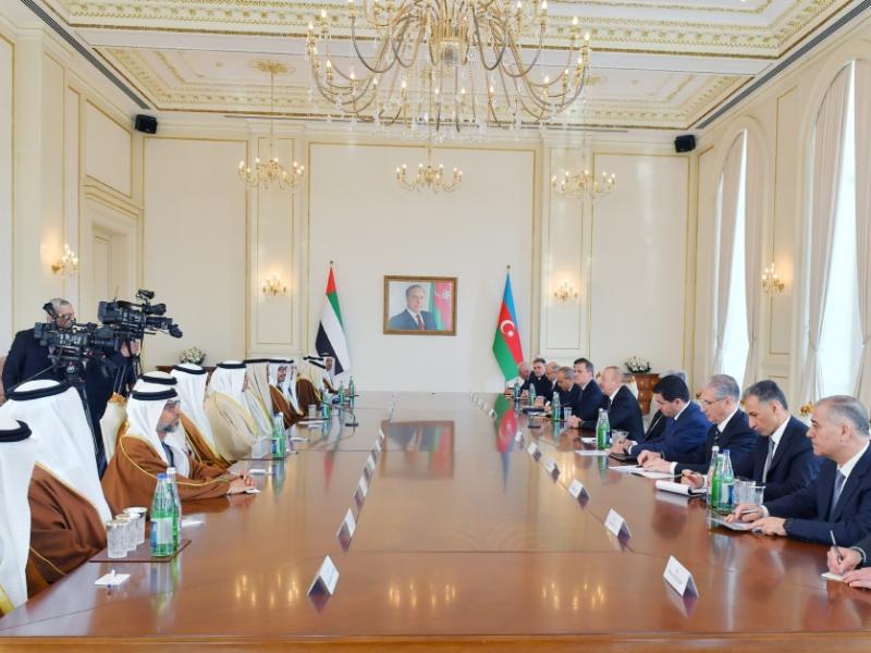 Состоялась встреча президентов Азербайджана и Объединенных Арабских Эмиратов в расширенном составе
