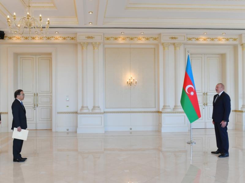 President of Azerbaijan Ilham Aliyev accepted credentials of incoming ambassador of Japan