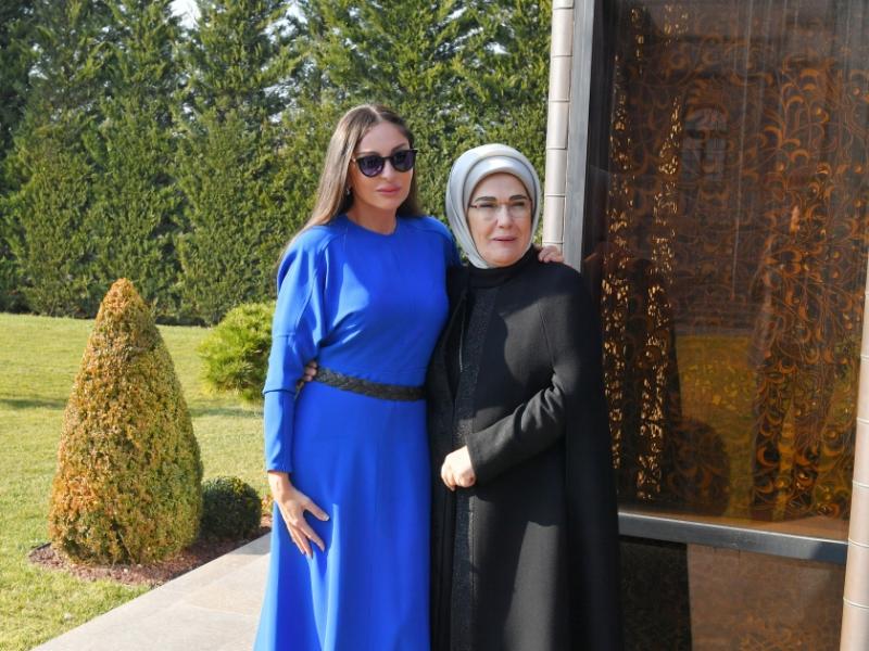 First Ladies of Azerbaijan and Türkiye held meeting in Ankara 