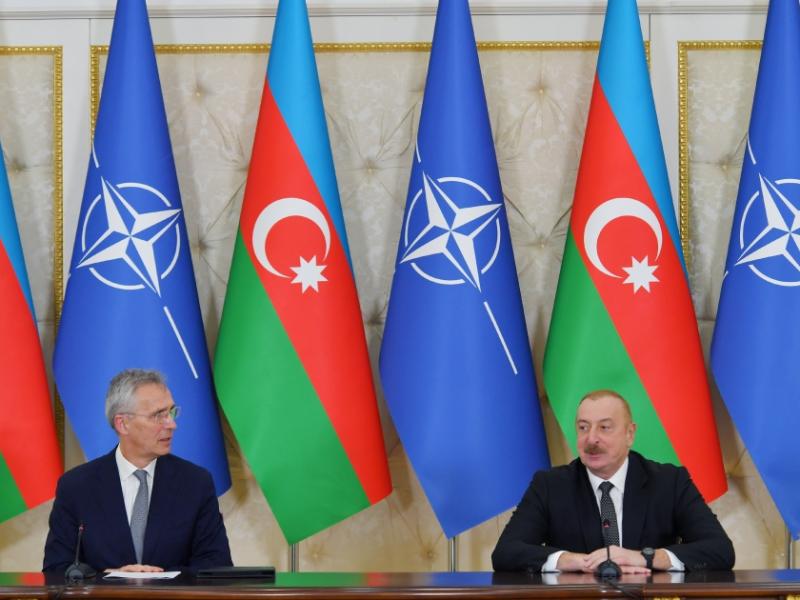 President Ilham Aliyev and NATO Secretary General Jens Stoltenberg made press statements