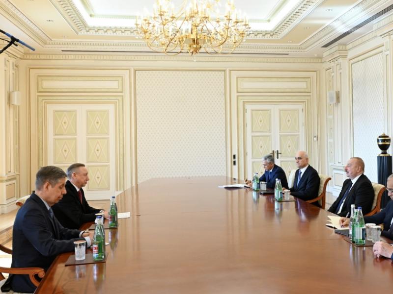 President Ilham Aliyev received Saint Petersburg Governor