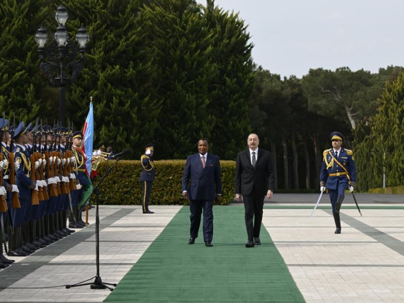 Official welcome ceremony was held for President of Republic of the Congo Denis Sassou Nguesso
