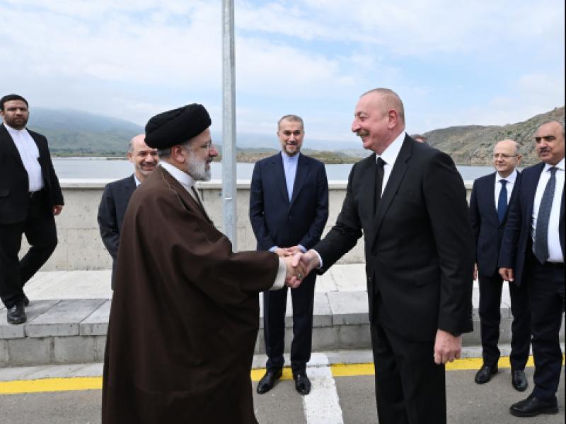 President Ilham Aliyev and President Seyyed Ebrahim Raisi met at the Azerbaijan-Iran state border
