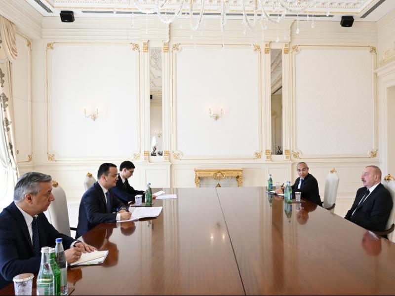 President Ilham Aliyev received Minister of Investment, Industry and Trade of Uzbekistan