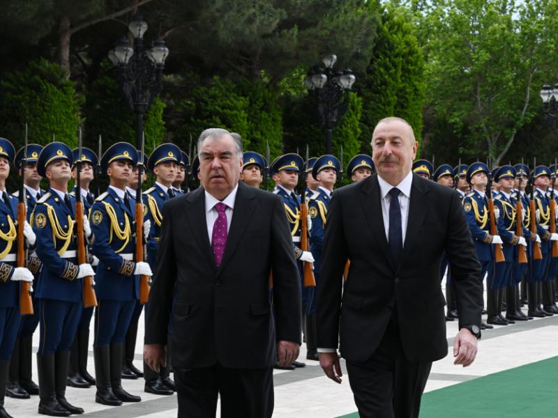 Official welcome ceremony was held for President of Tajikistan Emomali Rahmon