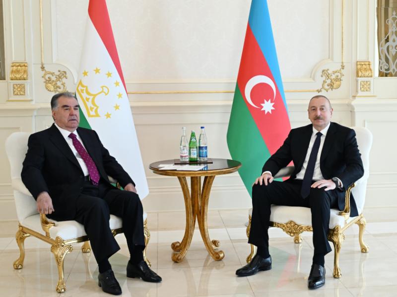 President of Azerbaijan Ilham Aliyev held one-on-one meeting with President of Tajikistan Emomali Rahmon