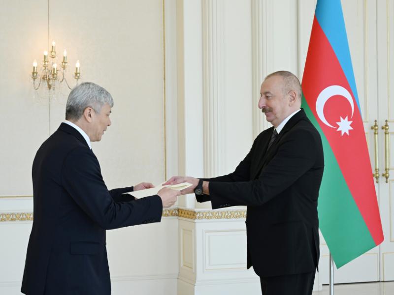 President Ilham Aliyev received credentials of incoming Kyrgyz ambassador