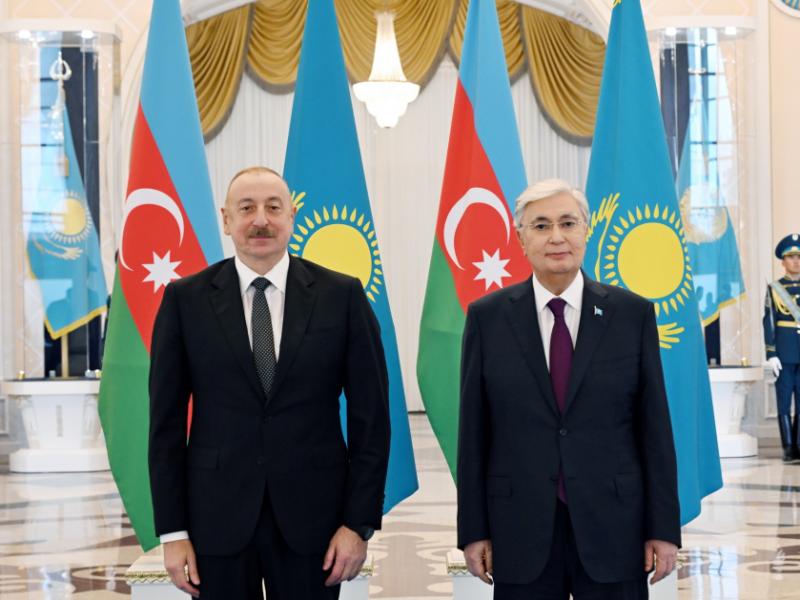 Astanada Azərbaycan və Qazaxıstan prezidentlərinin görüşü keçirilib