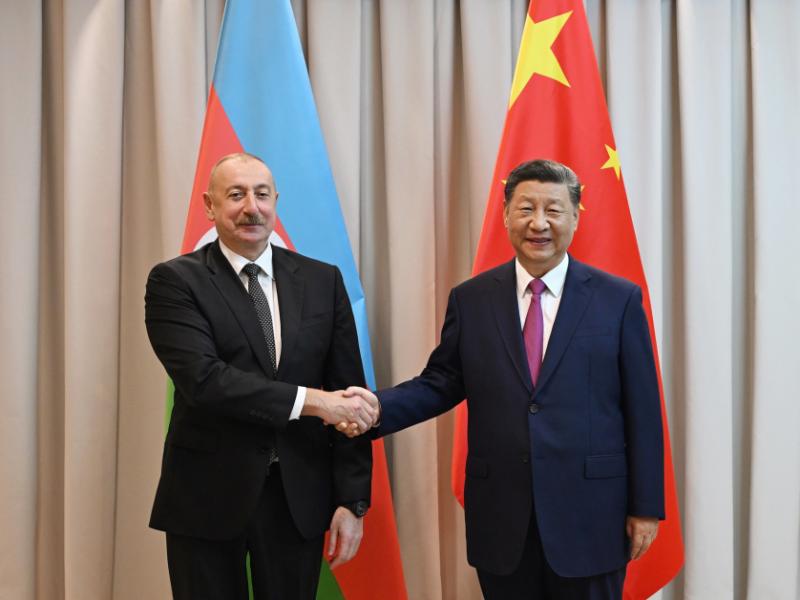 Astanada Azərbaycan Prezidenti İlham Əliyevin Çin Xalq Respublikasının Sədri Si Cinpin ilə görüşü keçirilib