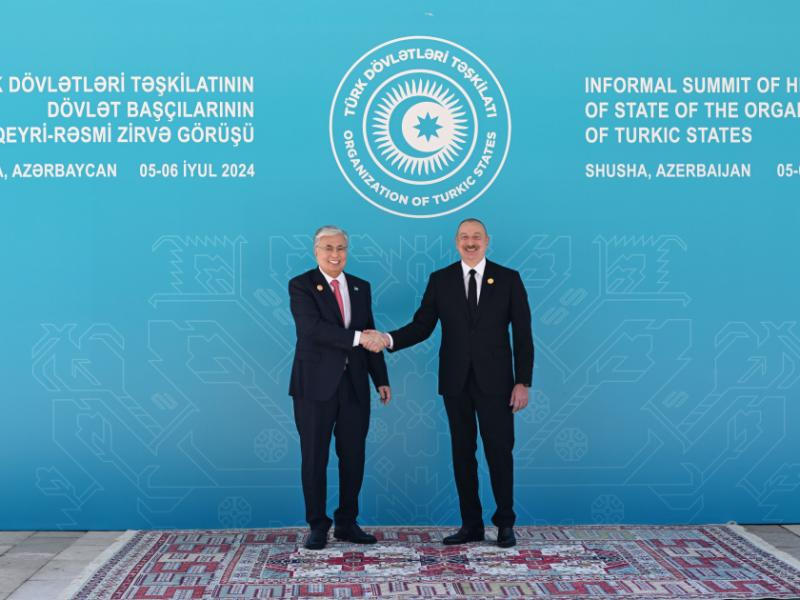 President Ilham Aliyev welcomed heads of state and government participating in Informal Summit of Heads of State of OTS in Shusha