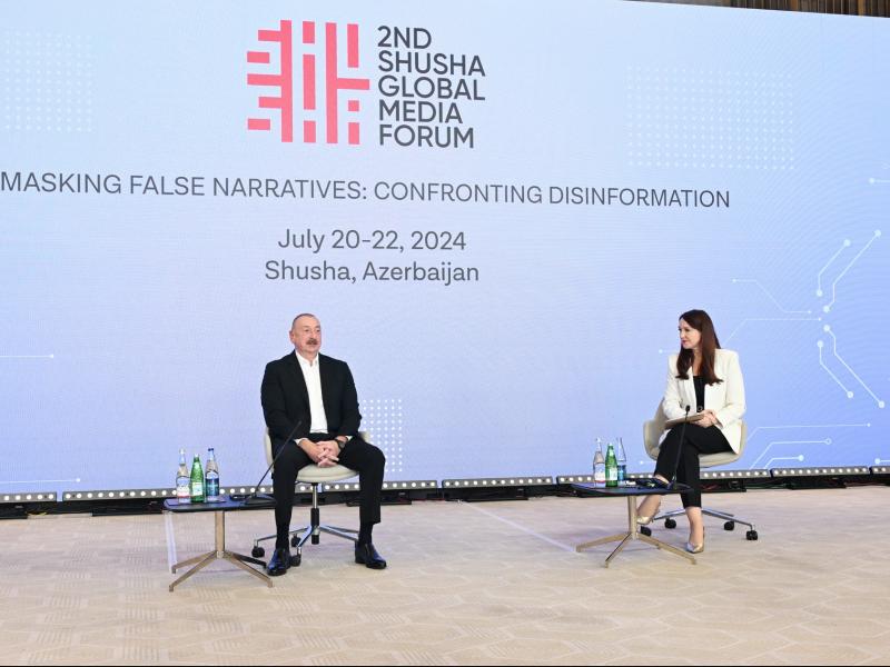 Şuşada 2-ci Qlobal Media Forumunun açılış mərasimi keçirilib Prezident İlham Əliyev Forumda iştirak edib 