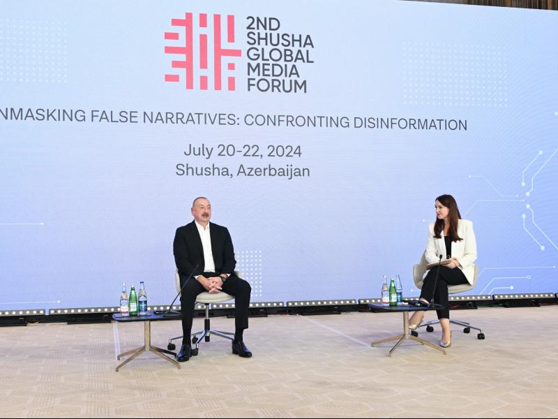 В Шуше состоялось открытие Второго глобального медиафорума Президент Ильхам Алиев принял участие в форуме