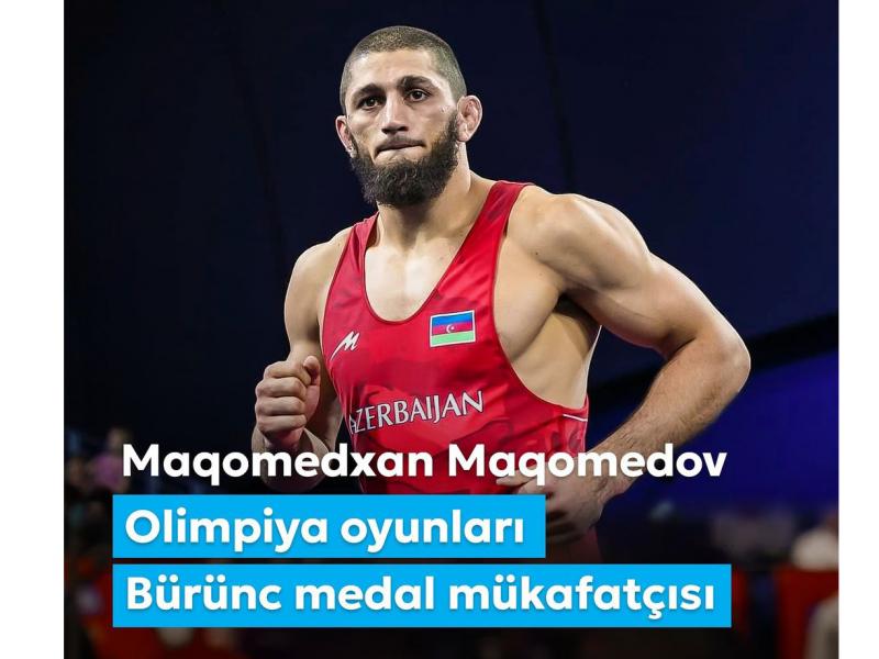 Birinci vitse-prezident Mehriban Əliyeva Maqomedxan Maqomedovu bürünc medal qazanması münasibətilə təbrik edib