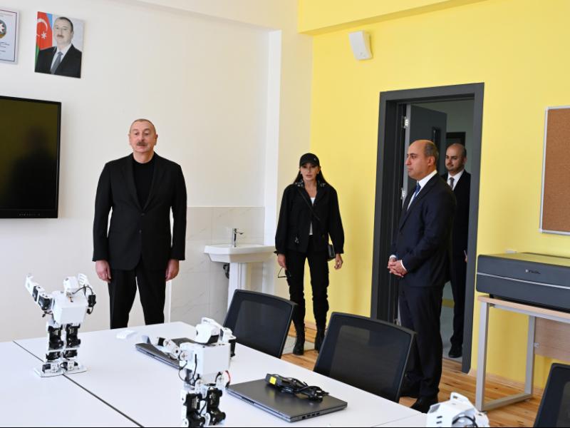 President Ilham Aliyev attended the opening of the Mehdi Mehdizade Secondary School in Jabrayil