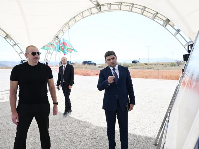 President Ilham Aliyev laid foundation stone for brooding egg production factory in Jabrayil District