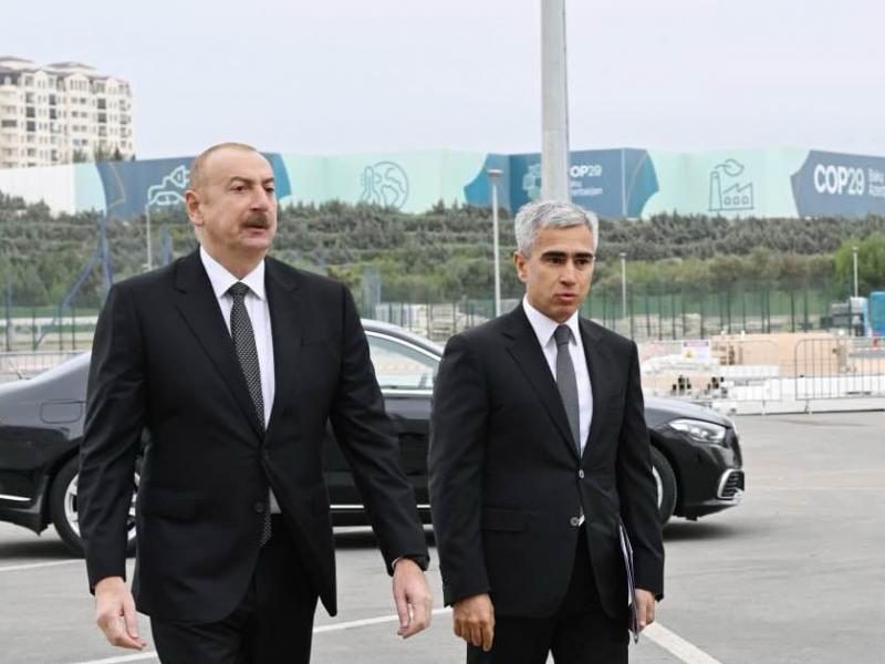 Prezident İlham Əliyev Olimpiya Stadionunun ərazisində COP29-a hazırlıqla bağlı görülən işlərlə tanış olub