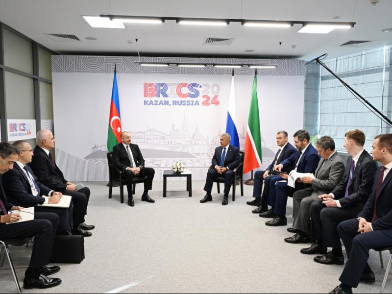 President of Azerbaijan Ilham Aliyev met with Rais of the Republic of Tatarstan of the Russian Federation in Kazan