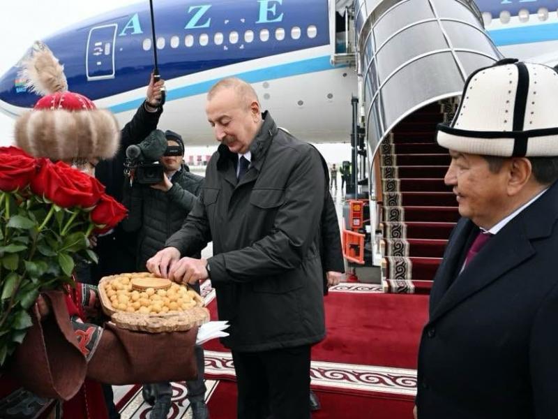 President of Azerbaijan Ilham Aliyev arrived in Kyrgyzstan