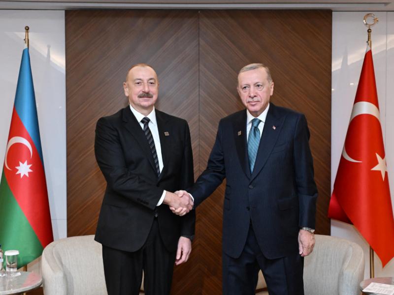 President of Azerbaijan Ilham Aliyev met with Turkish President Recep Tayyip Erdogan in Bishkek