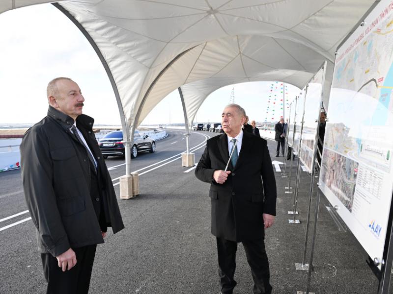 President Ilham Aliyev attended inauguration of Boyukshor–Pirshaghi highway