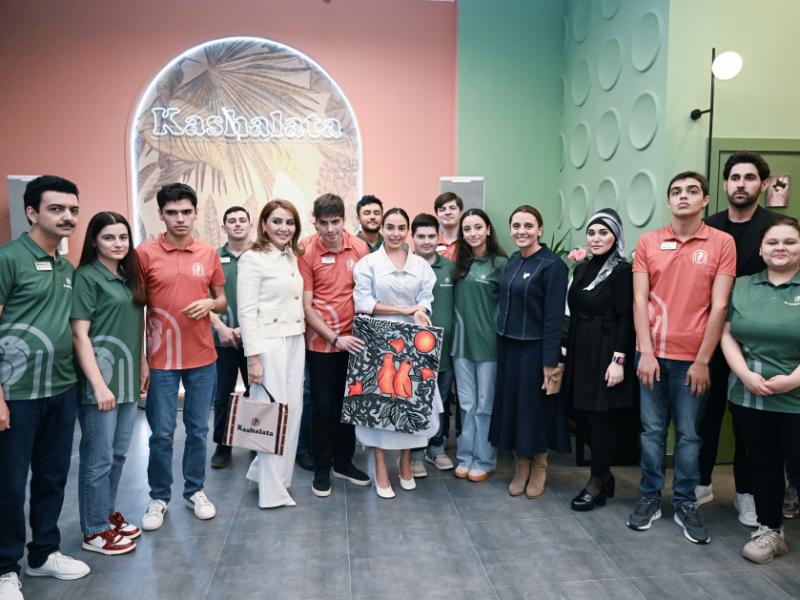 Leyla Aliyeva visits Kashalata, Baku's first inclusive café