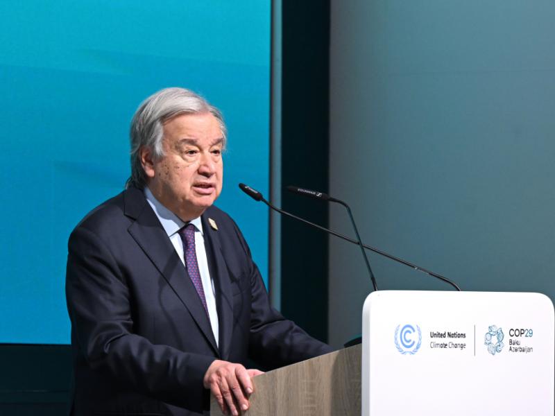 We need agreement on an ambitious new climate finance goal in Baku, UN chief says