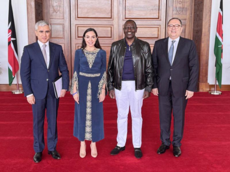 Leyla Aliyeva meets with Kenyan President