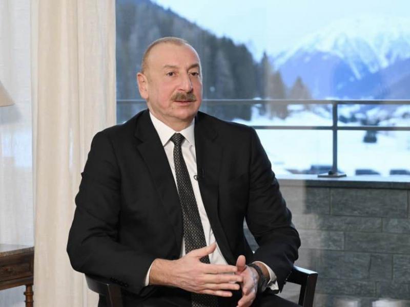 President Ilham Aliyev was interviewed by China's CGTN news channel in Davos