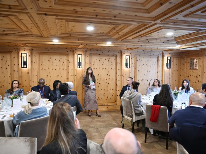 Leyla Aliyeva attends event during World Economic Forum in Davos