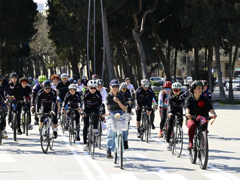 Cycling marathon held in Baku on International Women’s Day